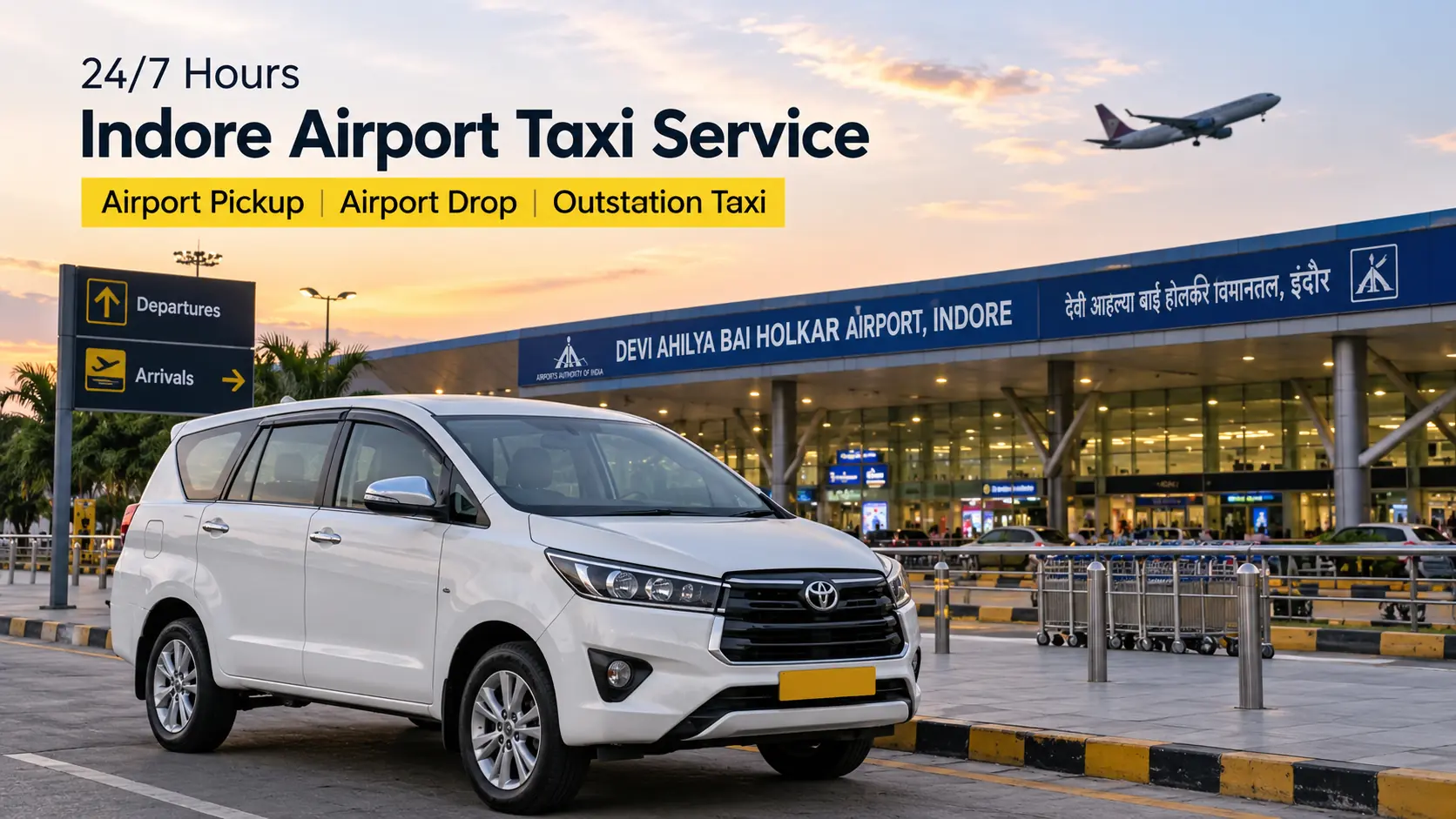 Indore Airport taxi service for pickup and drop